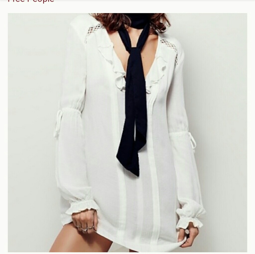 Free People Dream a Little White Tunic Sz XS - Picture 1 of 8